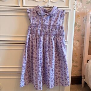 Laura Ashley Girl’s Purple Floral Smocked Dress
